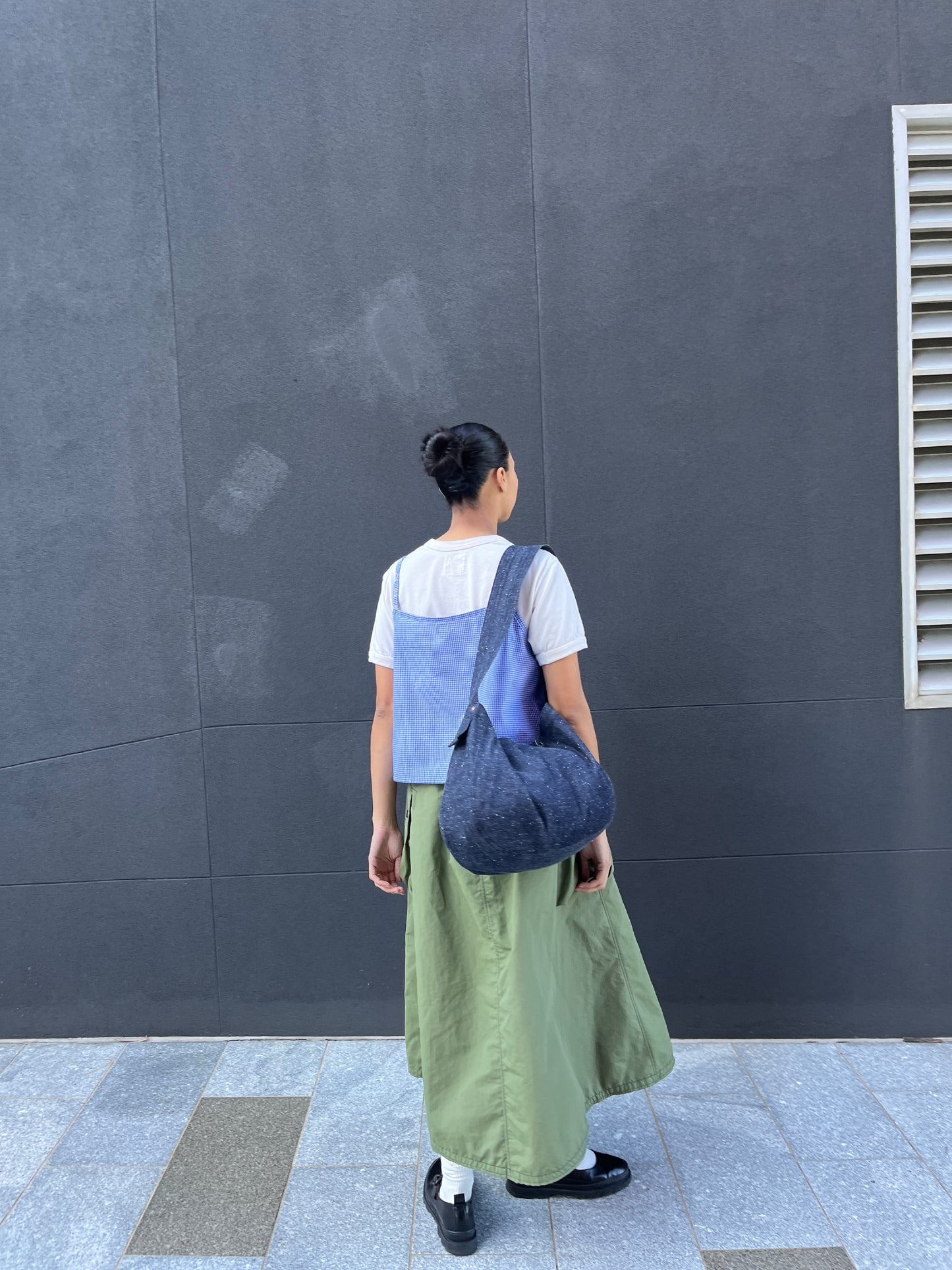 Patchwork Bow Top - Blue Gingham