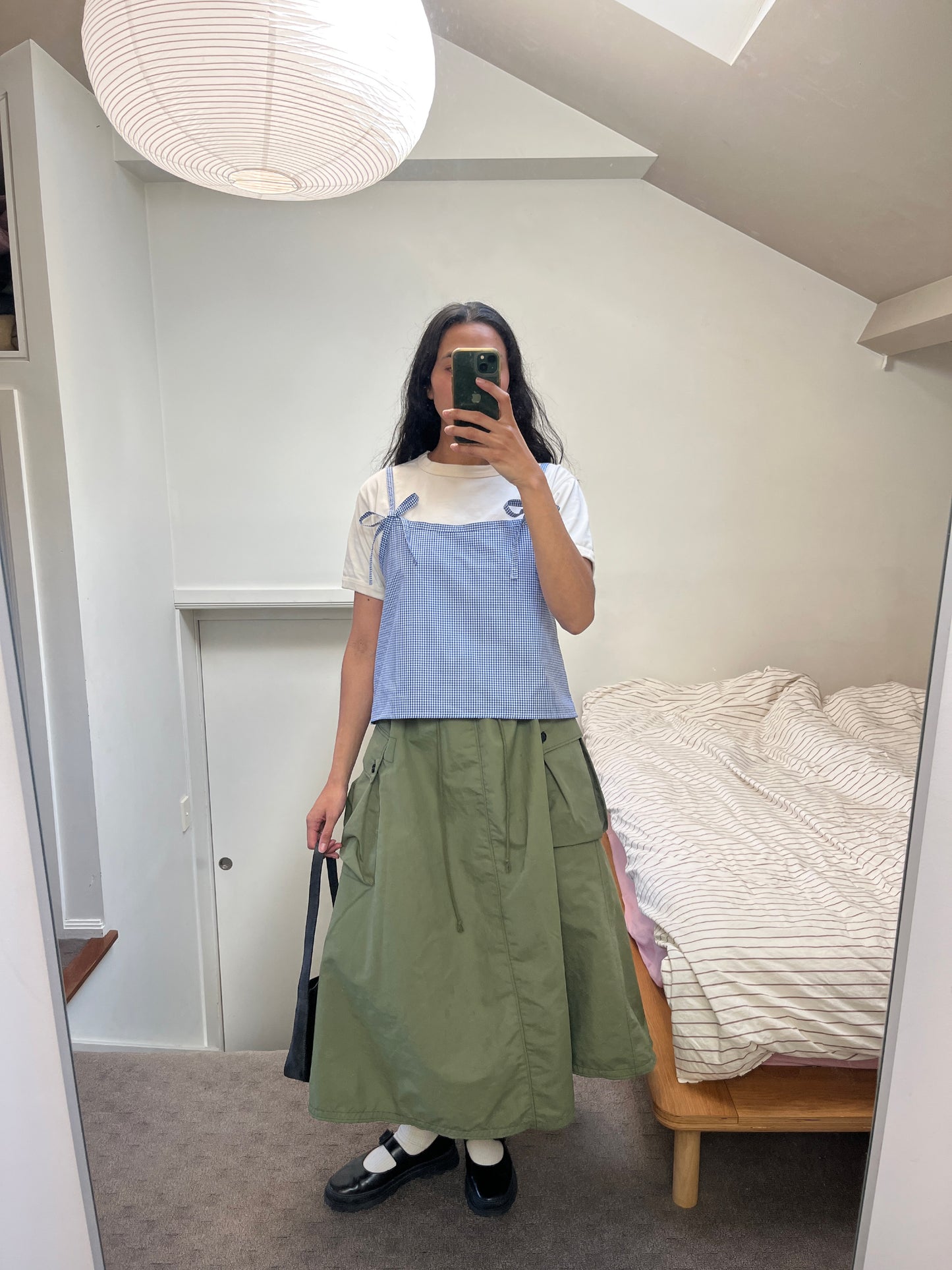 Patchwork Bow Top - Blue Gingham