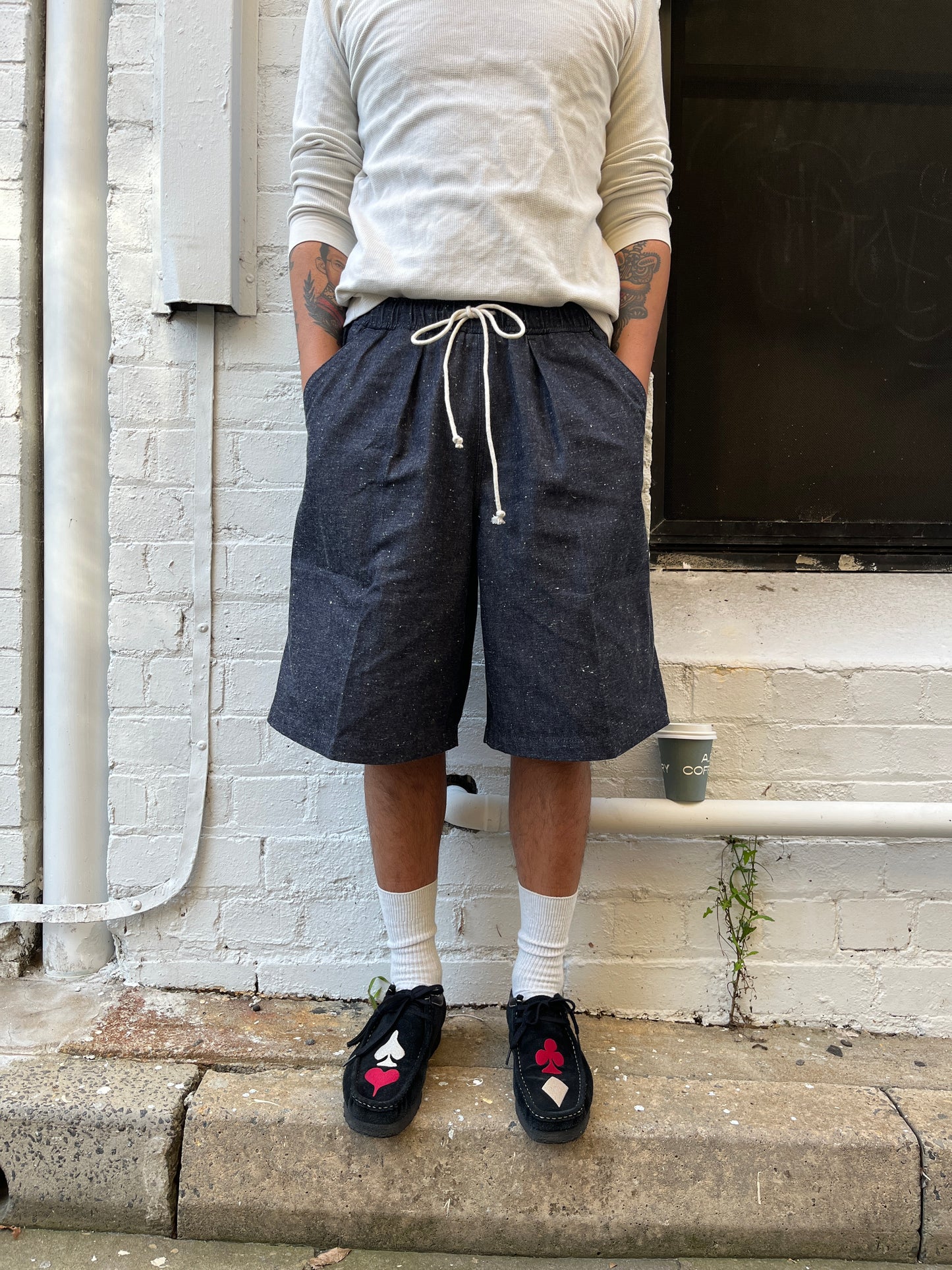 Super Easy Shorts (USN) - Japanese Nep Denim 9.5oz