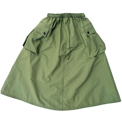 Pleated Pocket Skirt - Army Green