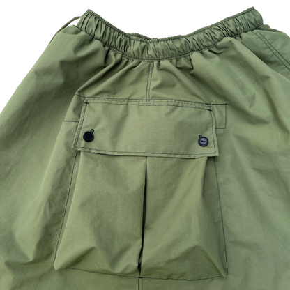 Pleated Pocket Skirt - Army Green