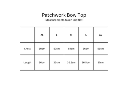 Patchwork Bow Top - Blue Gingham