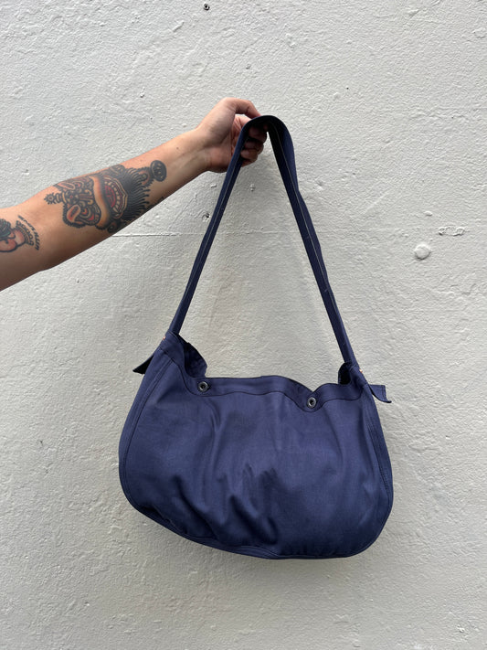 Newspaper Bag  - Navy Twill