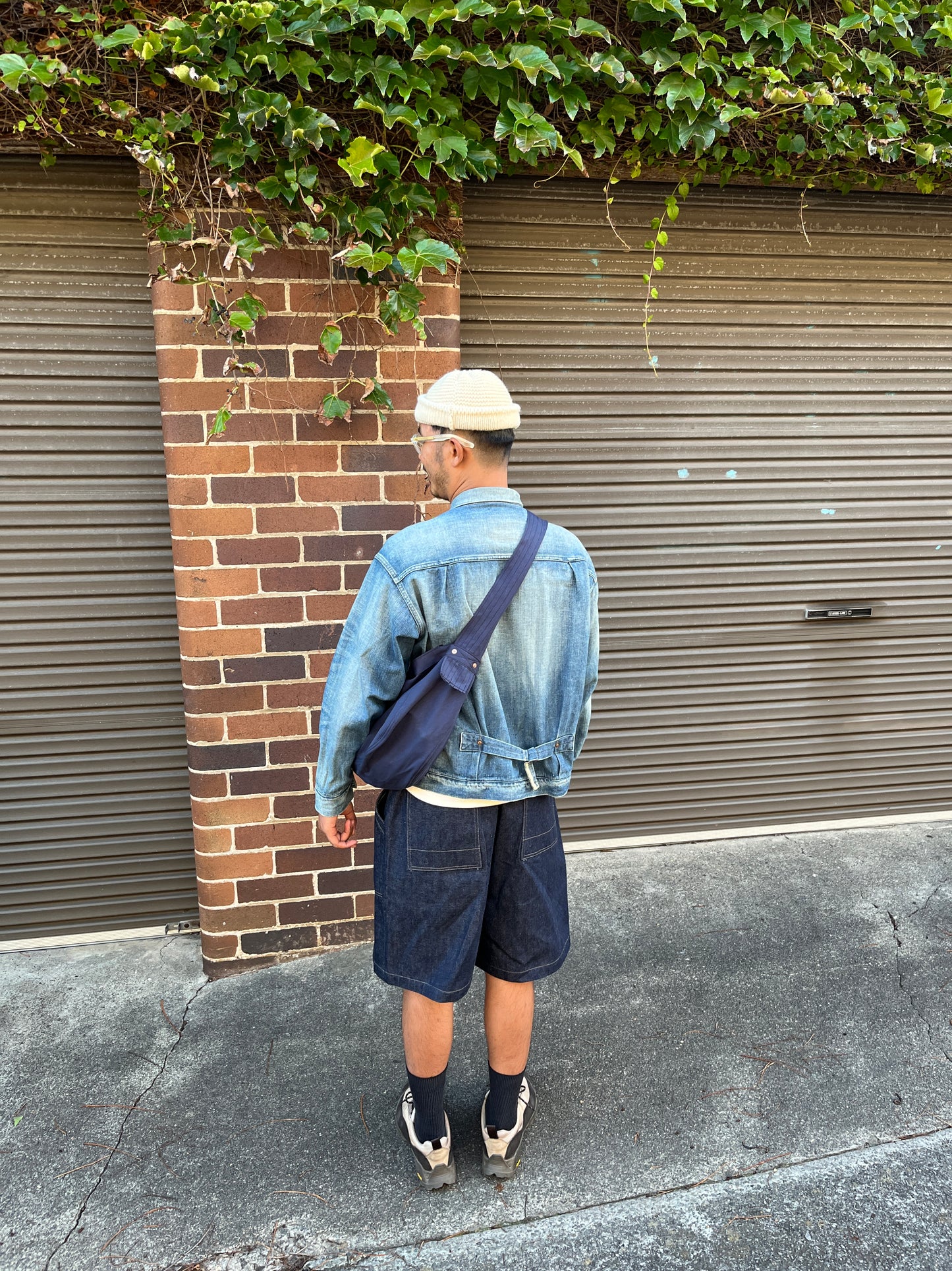 Newspaper Bag  - Navy Twill