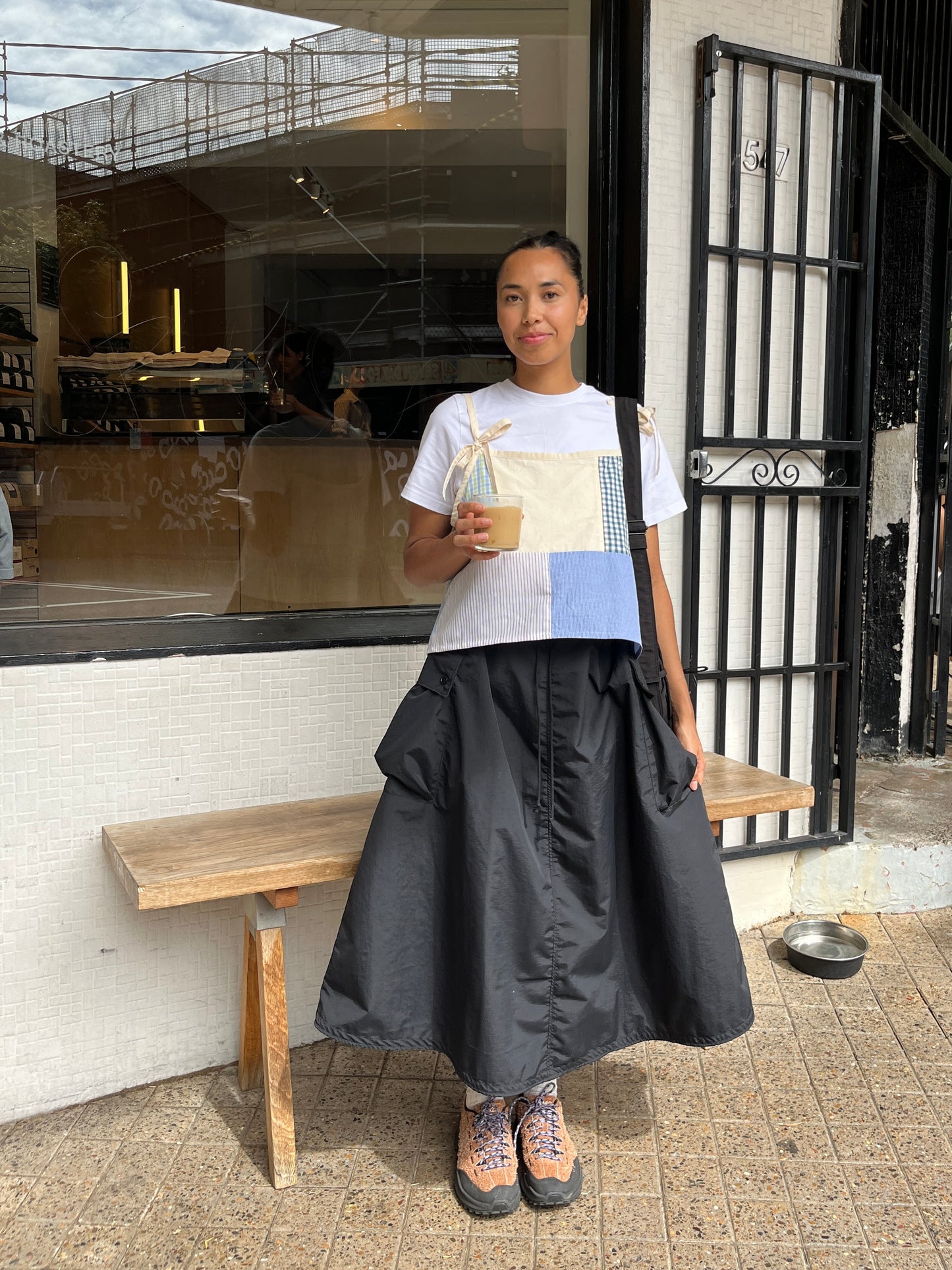 Pleated Pocket Skirt - Black