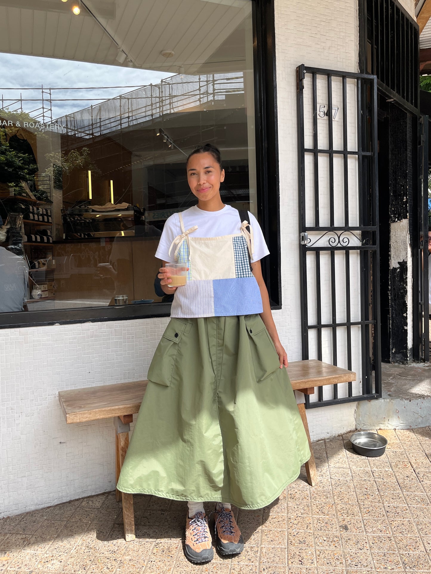 Pleated Pocket Skirt - Army Green